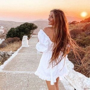 For Love & Lemon Stunning White Jackson Mini Dress